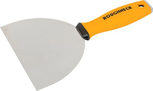 Roughneck Heavy Duty Joint Knife 150mm (6) – Stainless Spring Steel Blade, Precision Hollow Ground Edge, Controlled Flex Performance, Hammer End, Soft Grip Handle for Drywall, Plaster & Finishing