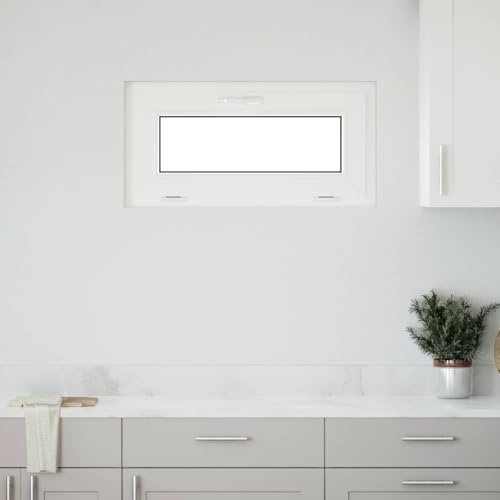 QUAHEAS RISOR Cellar Window 80 x 40 cm PVC and White Glass with Frame, Insulated Glazing, Tilt and Turn Function, Sound Insulation, Heat Protection for Home and Cellar