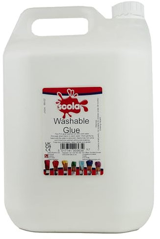 Scola Washable Crafting Kids Glue, 5 Litres, School Supplies, Art and Crafts Projects, Children's Craft Projects, For Kids