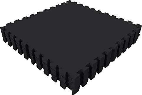 Set de tapis de protection Gorilla Sports –8 Tapis de protection du sol en différentes couleurs 60 x 60 cm | Tapis de protection du sol. Tapis puzzle, noir