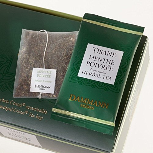Tisane de Menthe DAMMANN FRÈRES 24 enveloppes Cristal France Menthe poivrée Infusion teabags (Fra)