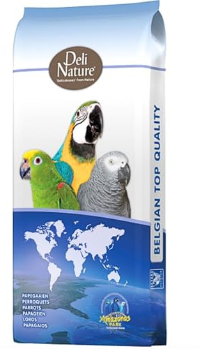 Deli Nature Papageienfutter, Papagei, Alle Altersgruppen, Vögel, unisex, Vogelfutter in Tüte, Papageienfutter, 15 kg