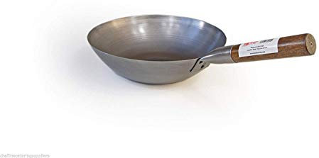 Wok - Karbonstahl 33 cm - runder Boden