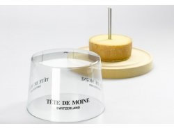 Käse Theke Chemnitz Klarsichtabdeckhaube aus Kunststoff für Girolle Käsehobel mit Aufdruck Tete de Moine