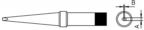 Weller 4PTK7-1 Lötspitze PT-Reihe Meißelförmig Lang, 1.2mm x 0.4mm, 370 °C
