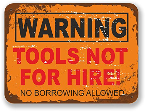 2 x 10cm Tool Box Warning Vinyl Sticker Car Bike Mechanic Dad Brother Gift #6564 (10cm Wide x 7.5cm Tall)