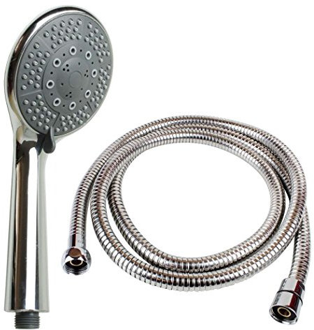 SANIXA SX9 Duschkopf mit Schlauch Duschbrause Set mit 5 Funktionen Duschschlauch 200cm Hand-Brause mit Brauseschlauch Brausekopf Duschset Wellnessbrause