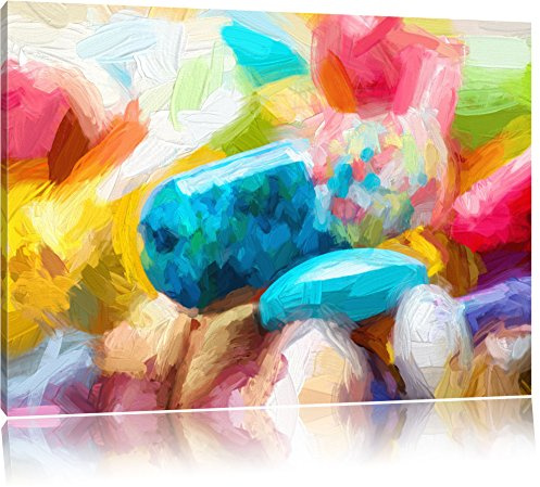 Pixxprint Pillen und Tabletten, Größe: 100x70cm, Leinwandbild, fertig gespannt, Wandbild, Dekoration, Kunstdruck, kein Poster