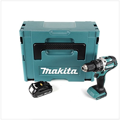 Makita DHP 484 Y1J 18V Brushless Li-Ion Akku Schlagbohrschrauber im Makpac inkl. 1x BL 1815 N 1,5 Ah Akku - ohne Ladegerät