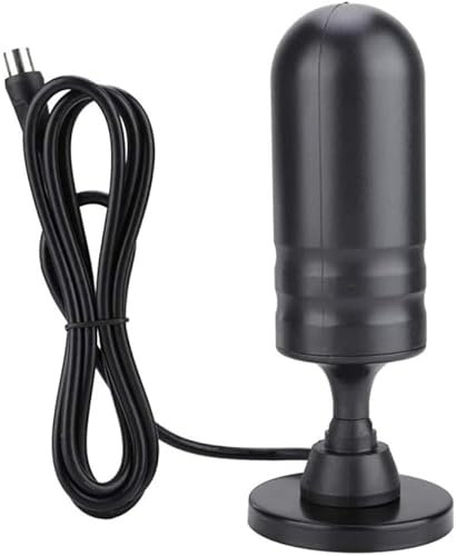 topolenashop Antenna TV Interna Esterna, Antenna Portatile DVB-T DVB-T2, Base Magnetica, Cavo Coassiale 1.5M (Gain 30dB Ø51mm)