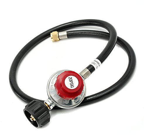 Tutoy 20PSI Ajustable Gas propano regulador de Alta presión GLP Calentador Quemador Estufa freidora con Manguera de pies
