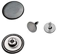 Jeansknöpfe, ohne Loch ★ Rostfrei ★ Metallknopf, 14mm, 17mm, 20mm, Metall Knöpfe (25, 17mm Schwarz nickel-frei)
