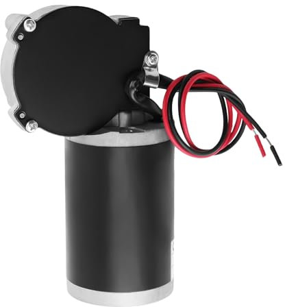 maXpeedingrods 24V DC Getriebemotor 45W, Scheibenwischermotor, Hohen Drehmoment Elektrischer Synchroner Zahnrad mit Linkem Getriebe für Torantrieb Fenster für Automatisch Tür Garage-Tisch
