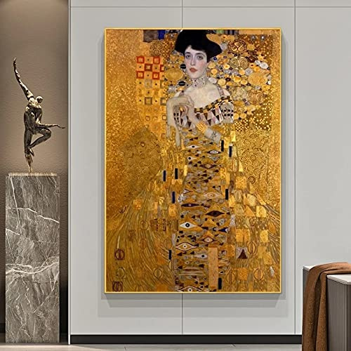 Yooyu Portrait of Adele Bloch Von Gustav Klimt Gemälde Druck Auf Leinwand Kunst Poster Und Drucke Berühmte Wandbilder 50x70cm Rahmenlos