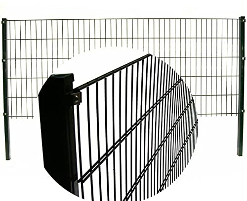 Doppelstabmattenzaun 1830x2500mm inkl. Pfosten Doppel-Stab Gitter Matten Zaun AWZ