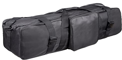 PYXEL STUDIO Robuste Tragetasche für Fotostudio, Beleuchtung, 110 cm x 26 cm x 22 cm – tragbare, leichte Aufbewahrungstasche für Kamera, Video, Monolight Stativ, Schwarz
