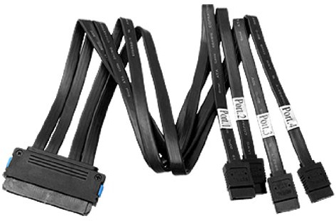 Ruilogod 32 Terminal SAS Controller a 4 x 7 Terminal SATA HDD Splitter Cable