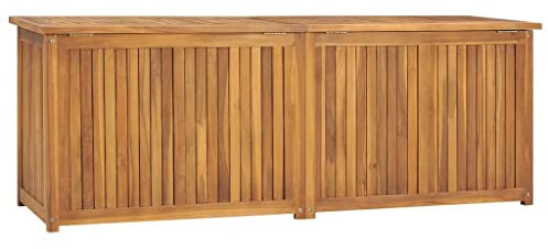 INLIFE Box da giardino 150 x 50 x 53 cm, legno massiccio teak