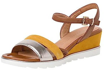 MARCO TOZZI Damen 2-2-28724-20, Sandali con Zeppa Donna, Saffron Comb, 38 EU