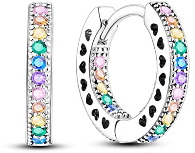 NARMO 925 Sterling Silber Ohrringe mit farbigem Zirkon für Damen