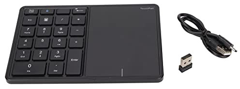Cyllde Teclado Numérico Inalámbrico, Panel Táctil Grande con Botones, Conexión de Modo Dual, Reconoce Win, iOS, Android, s Os X, 3,1 X 4,3 Pulgadas(Grey)