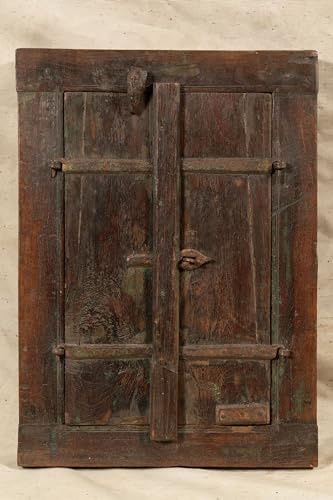 Biscottini Puerta interior ventana 44,5 x 7,5 x 60,5 cm – Puerta de madera – Puertas de interior y exterior – Decoración casa