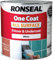 AMK® Ronseal One Coat All Surface Primer & Undercoat White 2.5L Suitable for Wood Metal Tiles Brick Stone MDF Ready to Overpaint In 2 Hours