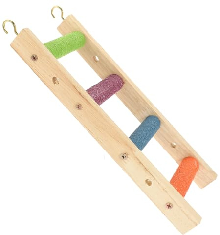 VILLFUL Échelle en Bois Support d'escalade Griffes pour Petits Animaux et Perroquets Jouet Éducatif Attractif pour Aire de Jeu et Entraînement