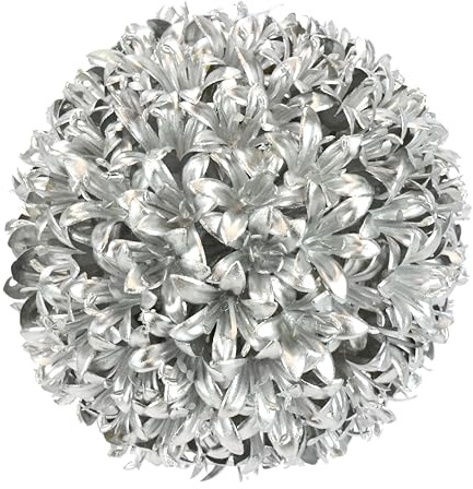 Künstliche Buchskugel 12cm Dekorative Pflanzenkugel Buchs Graskugel Partydeko Hochzeitsdeko Tischdeko Dekokugel Kugeln Kunstpflanze Kugel Ornament Kunstpflanze Hochzeit Party Dekor Silvester, Silber
