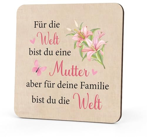 Mama Geschenk Muttertagsgeschenke für Mama Untersetzer Holz Geschenke für Mutter Stiefmutter Schwiegermutter Schwiegermama Muttertag Geburtstagsgeschenk Ruhestand Weihnachten