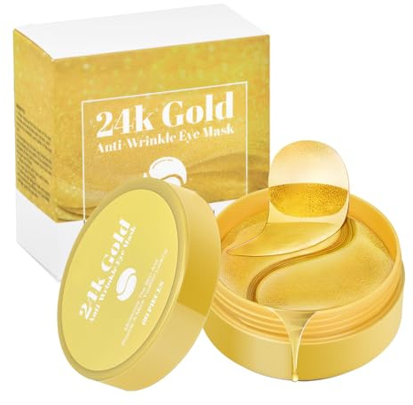 Hoxfly Eye Patch, 60 Pezzi Maschera per Gli Occhi al Collagene in Gel di Cristallo, Patch Occhiaie e Borse Maschera Occhi Riutilizzabili, Parch Occhiaie, Rimuovi Borse e Puffiness (8.1×8.1×4.3 cm)