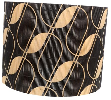 Hemobllo paralume in bambù paralume decorativo a cesto paralumi per lampada da tavolo paralumi a soffitto alla moda piccolo ferro da stiro Black