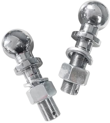 Chrome Extended Long Dia Hitch Mount Tow Ball Capacity 5000Lbs Coupling Trailer Parts RV Camper Caravan Accessories(50MM Ball)
