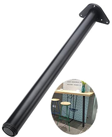 Verstellbare Tischbeine aus Edelstahl, 110 cm Höhe, 75 kg Tragkraft, ideal für Küche, Bar, Schreibtisch, stilvolles schwarzes Finish, perfekt für moderne Dekoration