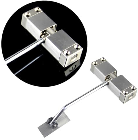 DECOMELODY Ferme-porte Automatique à Ressort Acier Inoxydable Ferme-porte Saillie Connecteur De Porte Pour Portes Droit Gauche