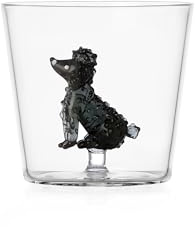 Ichendorf Milano Tumbler Barboncino, Collezione Dogs, 30 cl, Vetro Borosilicato, Fatto a Mano