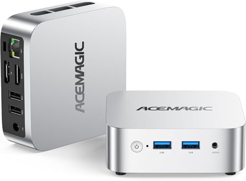 ACEMAGIC Vista Mini V1 Lake-Ν95 Mini PC, 16 Go DDR4 256 Go M.2 SSD W11 Mini Computer(fino a 3,4 GHz)