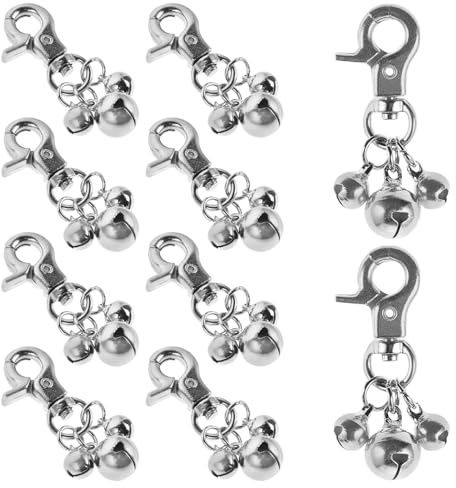GLEAVI 10pezzi Campanelli per Collare per Cani e Gatti Ciondolo Forma di Campanello per Collare di Animali Domestici Campanellini Pendenti Accessori Forma di Campanello per Gatti di Cani