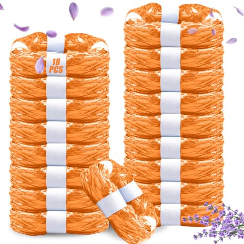 Dazhtu 18 Recambios Contenedor de Pañales, 4,5M Recambios Papelera Pañales,Película Engrosada Con Buena Hermeticidad Y Resistente A Los Olores, Fuerte compatibilidad (naranja)