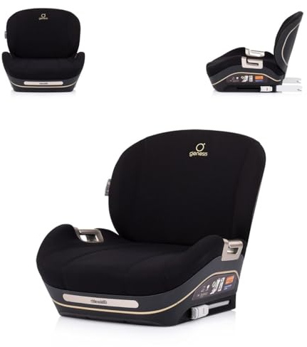 Chipolino Kindersitzerhöhung Genesis i-Size 125-150 cm Isofix, Rückenlehne schwarz