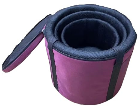 Singing Bowl Carry Bag Oxford Fabric Bag and Protective Layer Set for Crystal Singing Bowls Carry Case Padded for Bowl(14 inch)