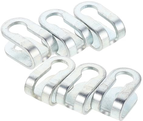 OUNONA 6pcs U Shape Metal Cable Clamps for Gym Equipment Cable Connector Replacement Iron Wire Rope Clips with Effortless Installation and Wide Compatibility