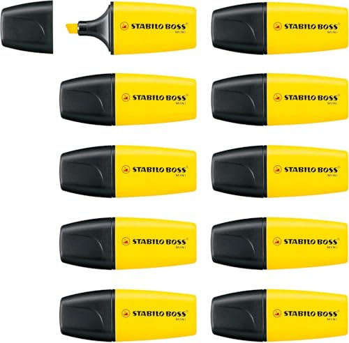 STABILO - Textmarker - BOSS MINI | 10er Pack, gelb