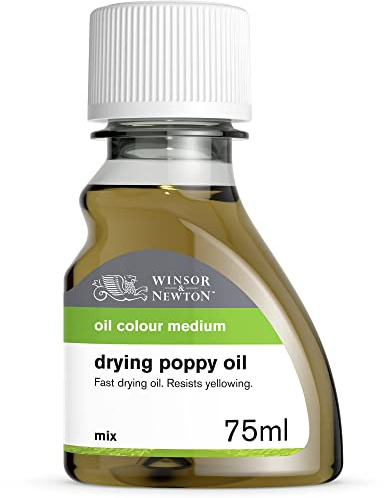 Winsor & Newton 3021743 torkning vallmoolja, ökar glansen och transparensen av oljefärger, 75 ml flaska