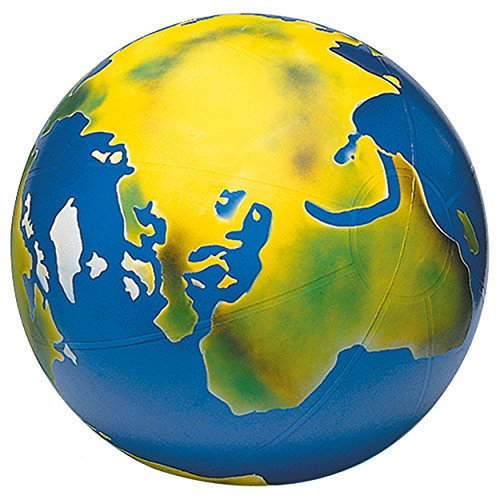 Togu Erdball 1 m, blau mit Globusdekor