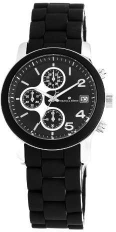 Herzog & Söhne Armbandsur för kvinnor Chronograf kvarts rostfritt stål HS402-122