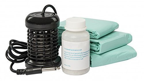 CHI-ENTERPRISE - Ion Cleanser Verbrauchs-Set | Nachfüll-Set Royal Spa | Zusatz für Fußelektrolysebäder | Hochleistungsspule aus Edelstahl mit 6,3 mm Klinkenstecker - 30 Schoner - 100g Aktivierungssalz