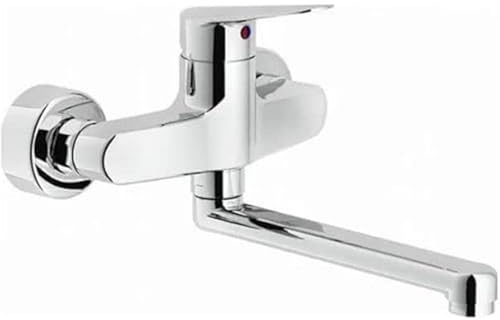 Rubinetteria Nobili ITAL00115/-0 Miscelatore Cucina a Parete, Cromo
