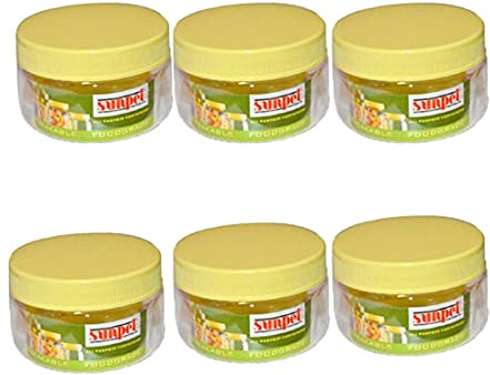 Sunpet J0150 Food Storage Canisters, Plastic, Red, 150 ml, Small, Pack of 6