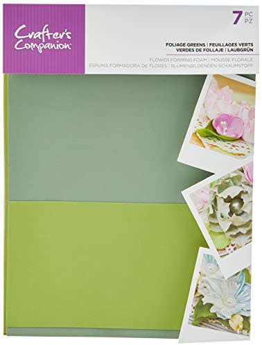 Crafter's Companion CC-FOAMFL-FLGR Blume Bildet Schaum Laub 7 Pc-Foliage Greens, Metall Papier, Einheitsgröße